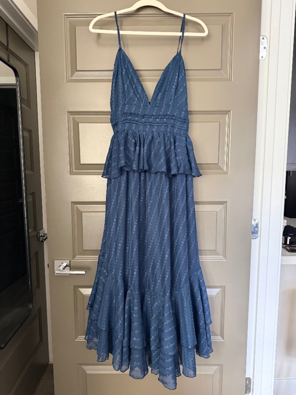 Vici Blue Tiered Dress